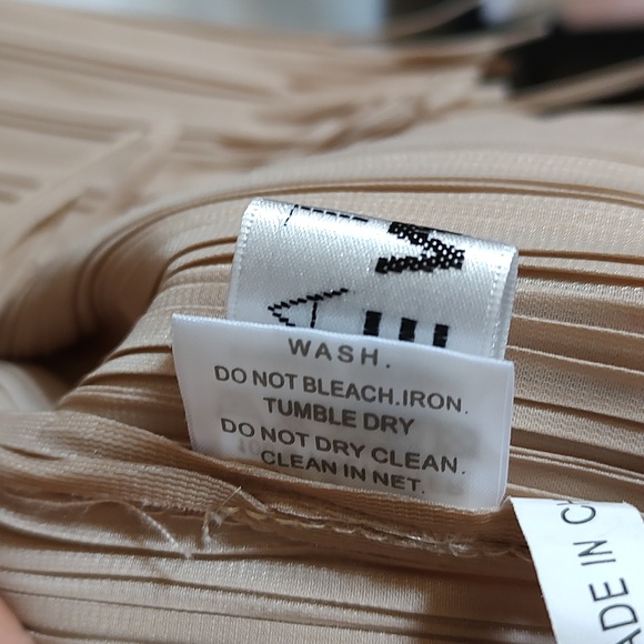 Kate Hewko Tiered Tassel Dress Accordion Pleated w/ Fringe Color Block - Picture 8 of 16